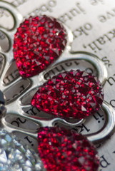 Beautiful crystal glass brooch