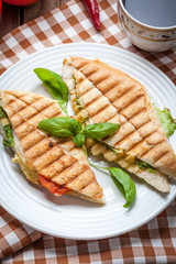 Fried toast sandwich.