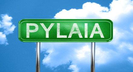 Pylaia vintage green road sign with highlights