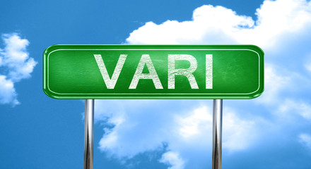 Vari vintage green road sign with highlights