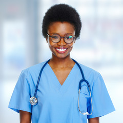 African-American nurse.