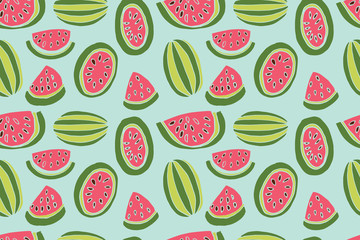 Watermelon seamless pattern.