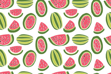 Watermelon seamless pattern.