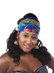 Naklejka premium smiling young african american woman.