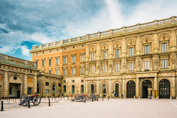 Royal Palace In Gamla Stan, In Stockholm, Sweden