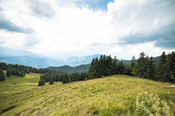 Beautiful summer landscape from the mountains