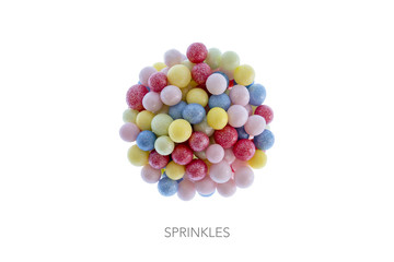 Food round bal ingredients sprinkles