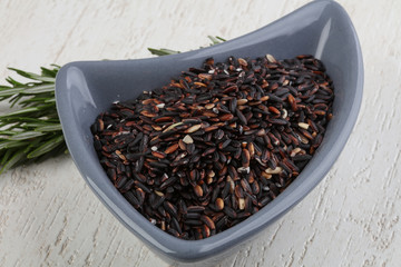 Wild rice in the bowl