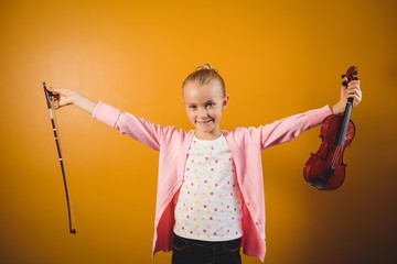 Girl holding a violin