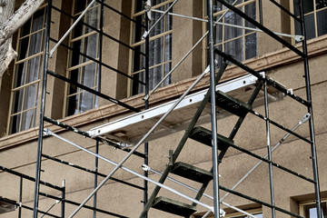 Scaffolding on Front of Building