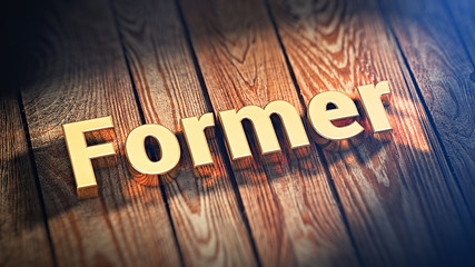 Word Former on wood planks