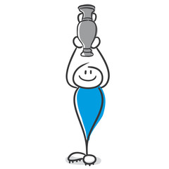 Stick Figure Series Blue / Fußball