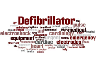Defibrillator, word cloud concept 4