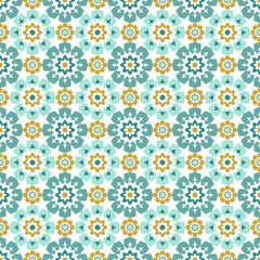 Ornamental islamic tile seamless pattern