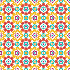 Ornamental islamic tile seamless pattern