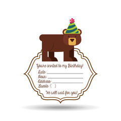 invitation card with animals design 