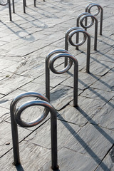Bicycle stand in Cardiff