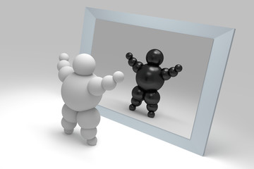 3D abstract "Ballman" characters