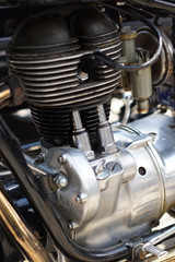 Fototapeta premium Part of the engine on the motorcycle