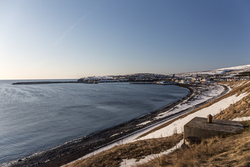 Fototapeta na wymiar Walhauptstadt Husavik im Norden von Island