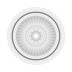 Guilloche rosette, decorative element.