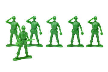 green plastic military toys