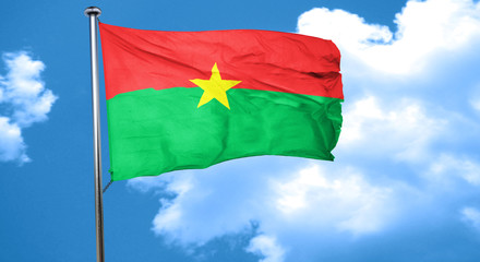 Burkina Faso flag waving in the wind