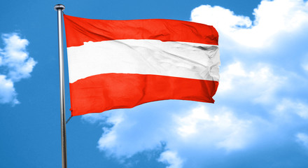 Austria flag waving in the wind