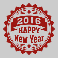 Obraz premium A New Year round stamp, vector illustration.