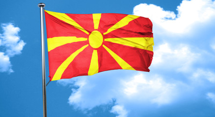 Macedonia flag waving in the wind