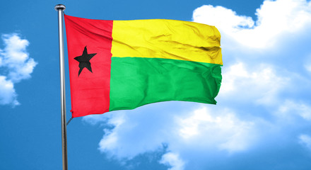 Guinea bissau flag waving in the wind