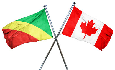 Congo flag  combined with canada flag