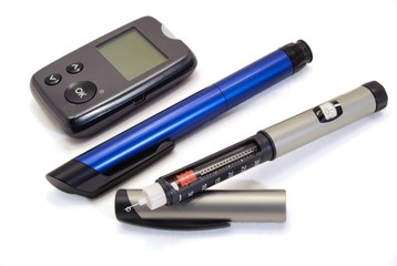 Insulin pen and glucometer