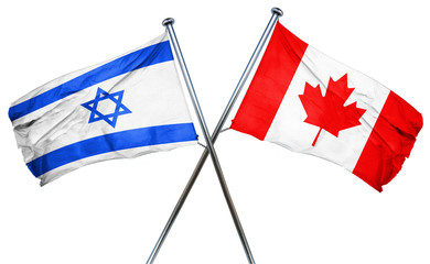 Israel flag  combined with canada flag