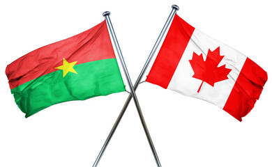 Burkina Faso flag  combined with canada flag