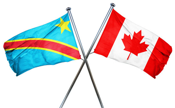 Democratic Republic Of The Congo Flag  Combined With Canada Flag