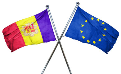 Andorra flag  combined with european union flag
