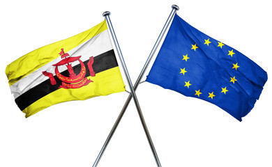 Brunei flag  combined with european union flag