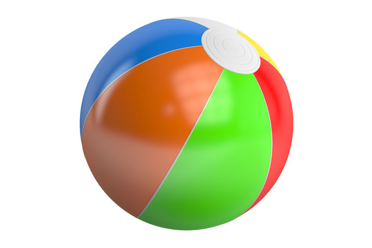 Color beach ball, 3D rendering