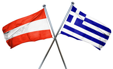 Austria flag  combined with greek flag