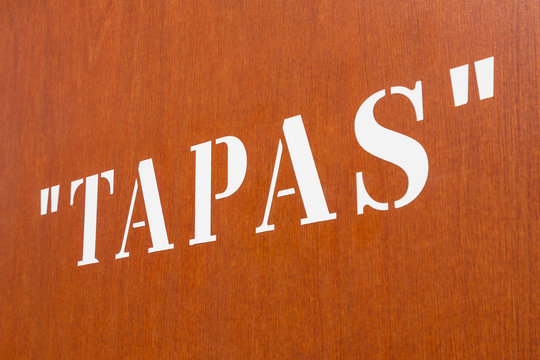 Tapas letters on a wall