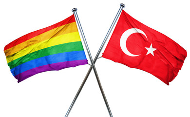 Afghanistan flag  combined with turkey flag