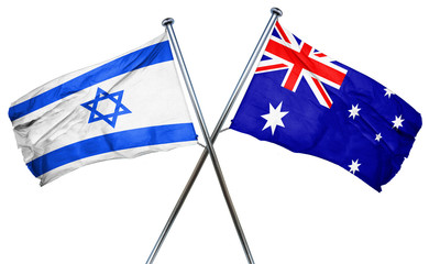 Israel flag  combined with australian flag