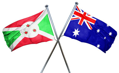 Burundi flag  combined with australian flag