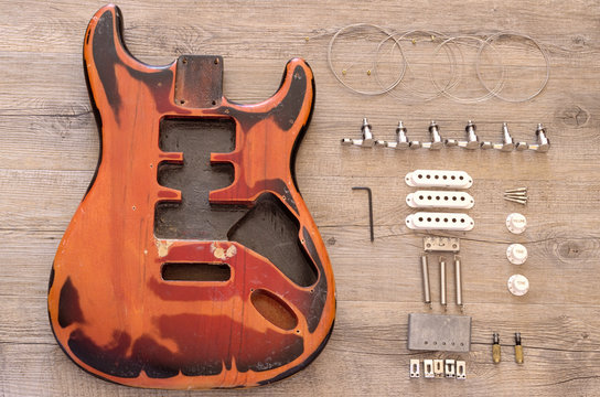 Vintage electric guitar spare parts
