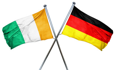 Ivory coast flag  combined with germany flag