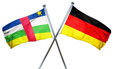 Central african republic flag  combined with germany flag