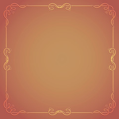 Decorative square frame with  swirls on background. RGB color mode. Transparency effects. Vector image.