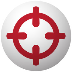 Fototapeta premium Red Scope icon on white ball