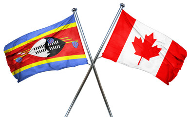 Swaziland flag  combined with canada flag